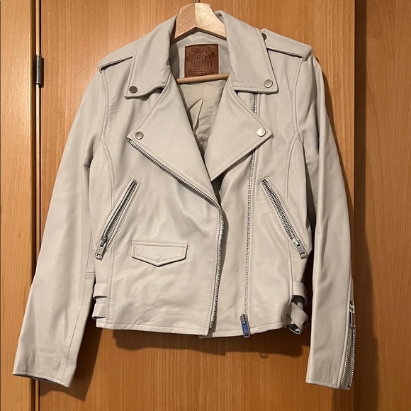 HOBO Jackets & Blazers - HOBO Women's Cream Leather Jacket